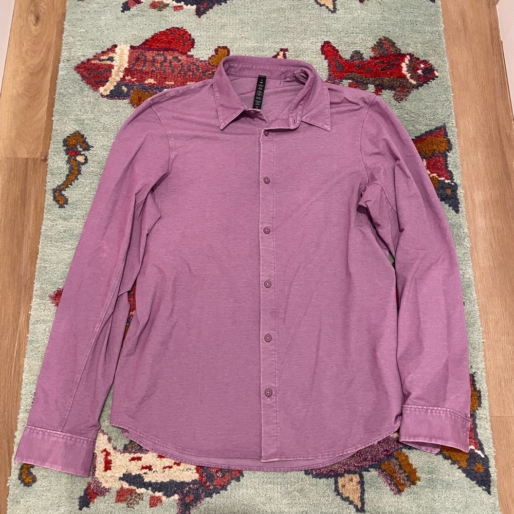 Lululemon Athletica Commission Long Sleeve Oxford Button Up Shirt Men’s Pink